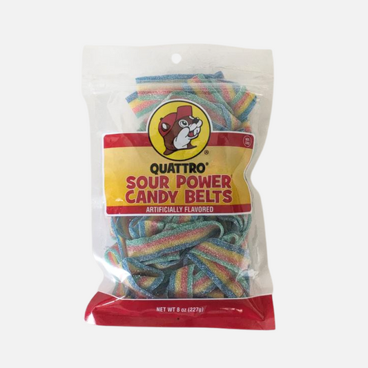 Buc-ee's Quattro Sour Strips Power Candy Belts