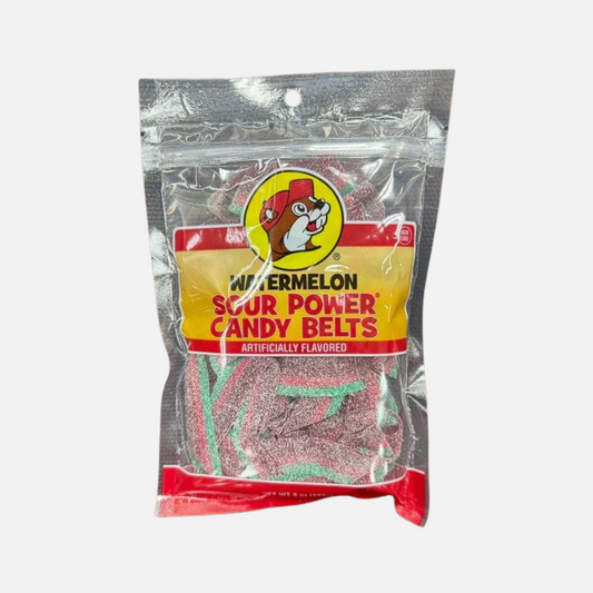 Buc-ee's Watermelon Sour Strips Power Candy Belts