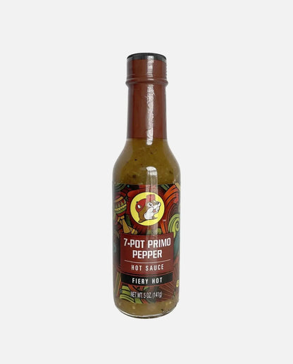 Buc-ee's 7-Pot Primo Pepper Hot Sauce - Fiery Hot 5oz Shaker Bottle