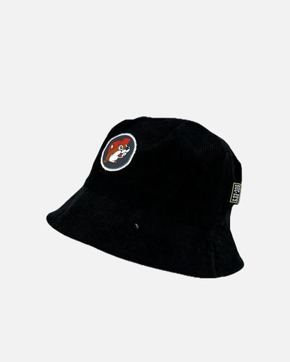 Buc-ee's Black Corduroy Bucket Hat side 