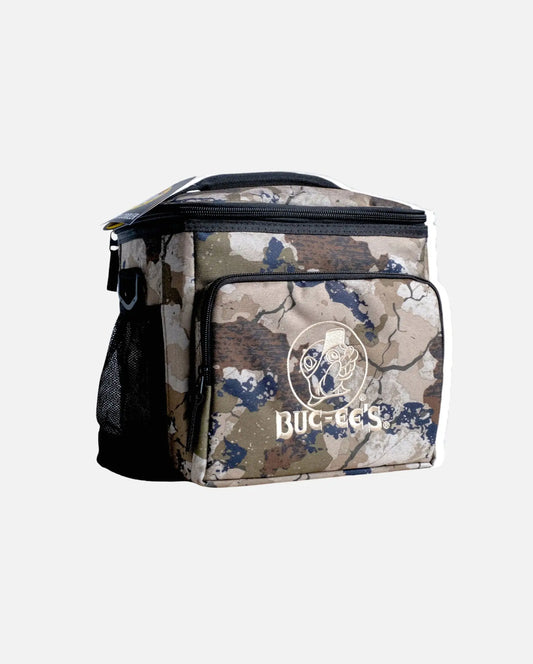 Buc-ee's Camo Lunch Box Cooler 12.5"L x 7.5"W x 9"W, 8 Can, beaver logo 13.8 liters capacity