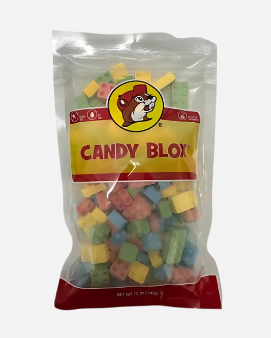 Buc-ee's Candy Blox, Fun-Colored Edible Candy Bricks 12oz resealable snack bag