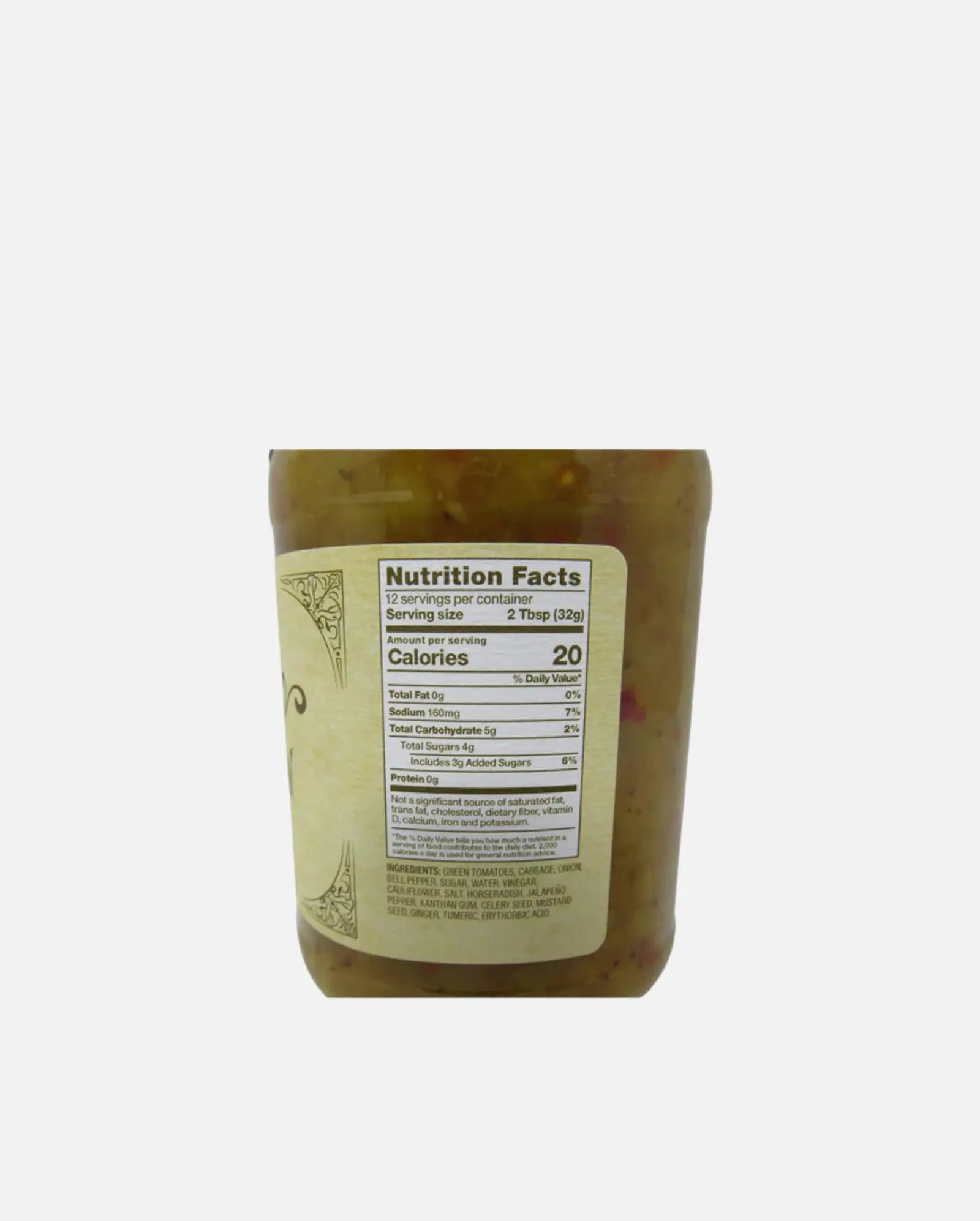 Buc-ee's Chow Chow Relish Nutrition Facts