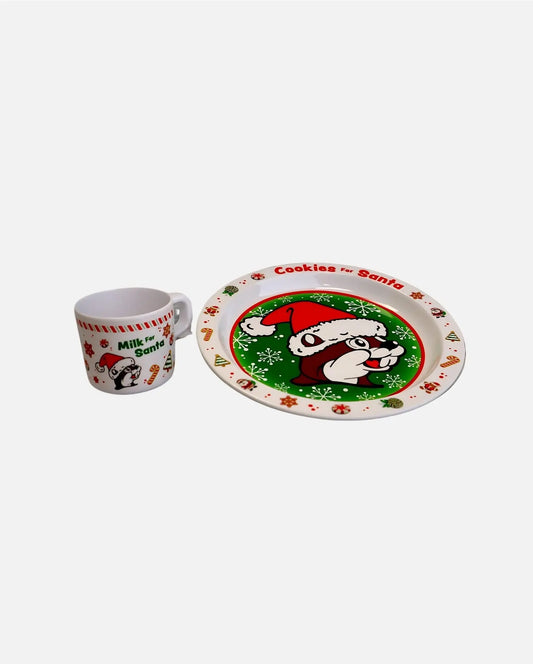 Buc-ee's Cookies & Milk for Santa - Plate and Mug