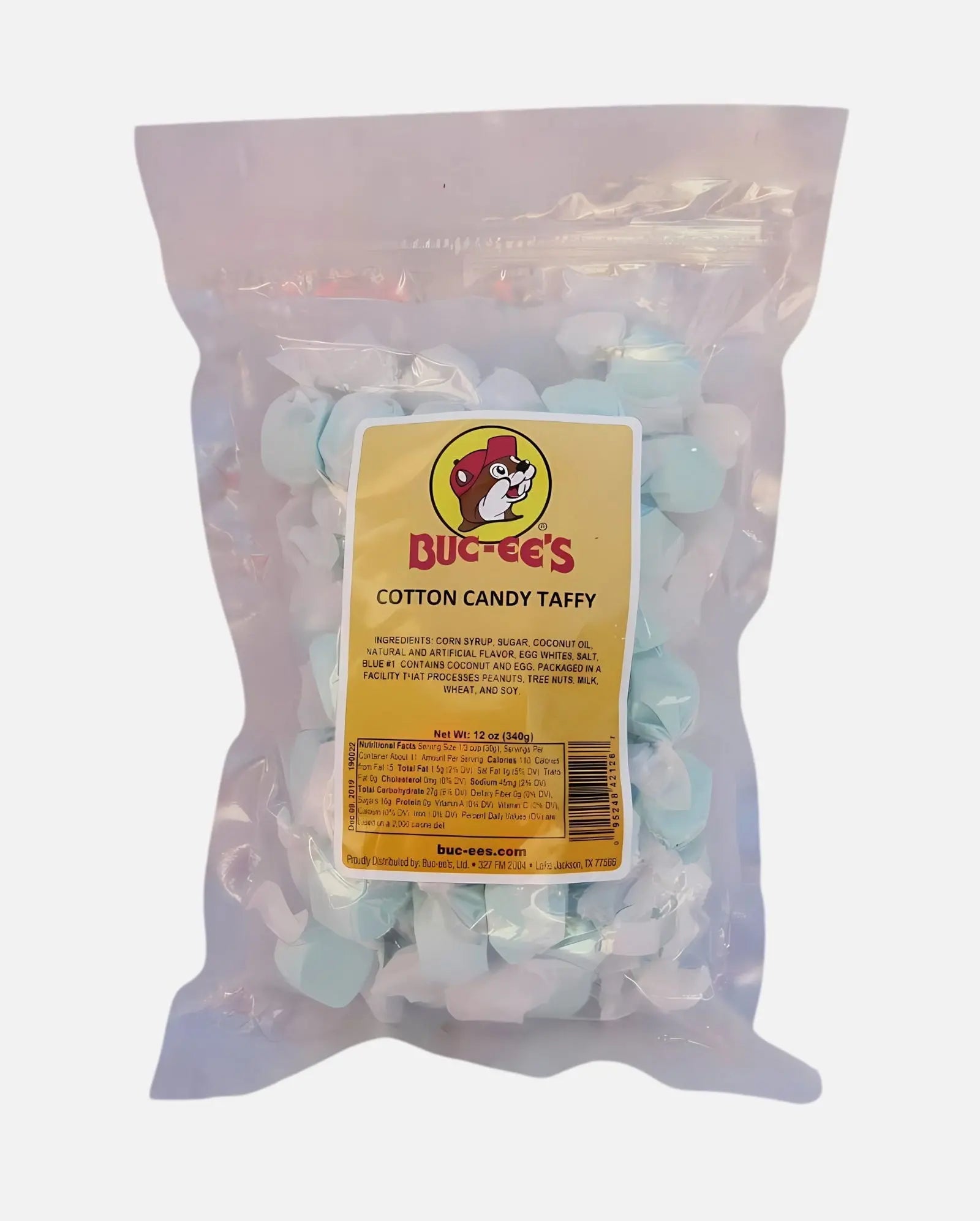 Buc-ee's Cotton Candy Taffy 12oz resealable bag