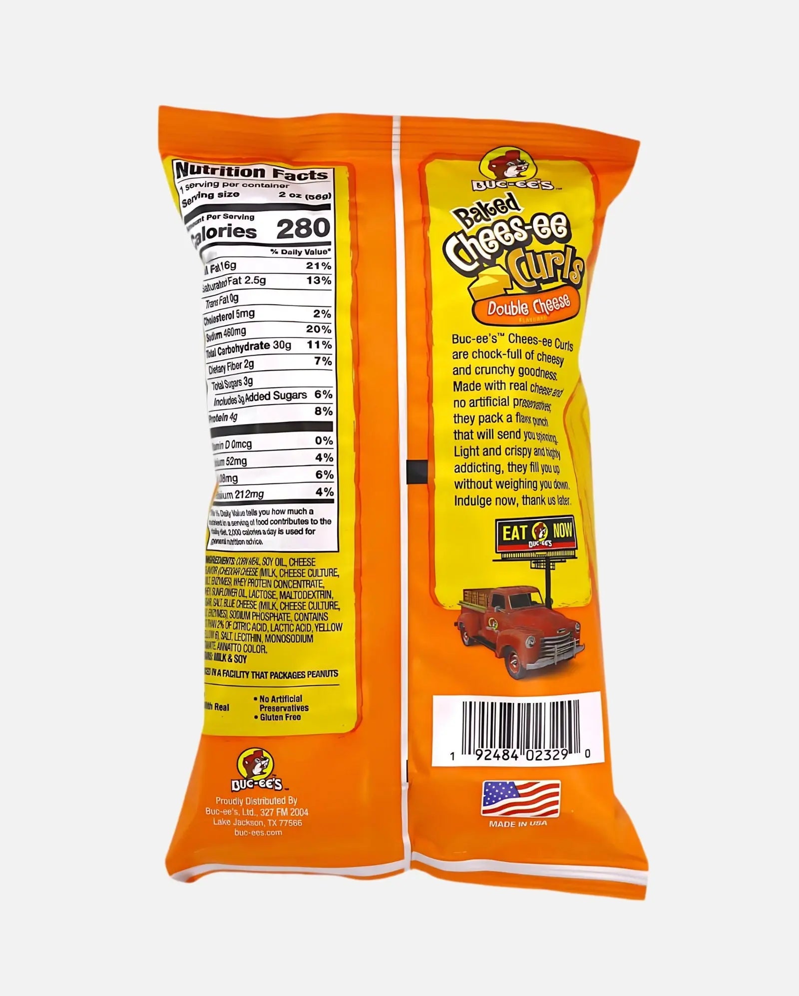 Buc-ee's Baked Chees-ee Curls Double Cheese Nutrition Facts