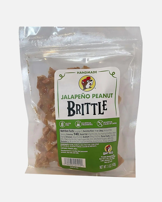 Buc-ee's Jalapeño Peanut Brittle 5 oz resealable bag