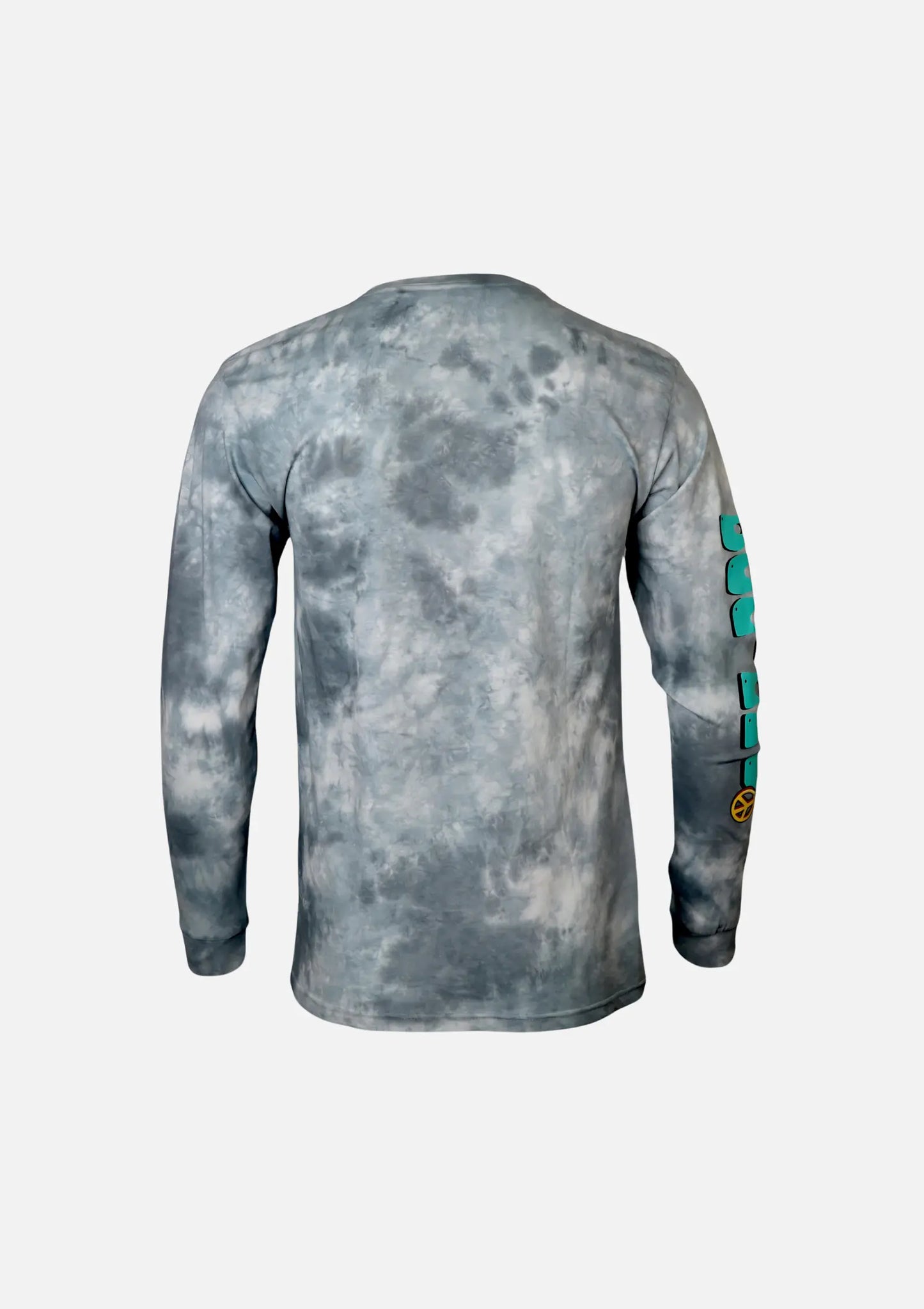 Back of Buc-ee's Kinda Day Gray Tie Dye Longsleeves