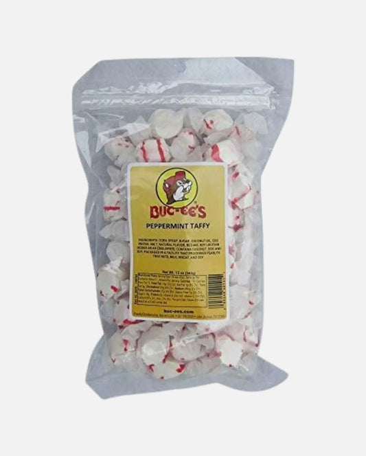 Buc-ee's Peppermint Salt Water Taffy 12oz resealable bag