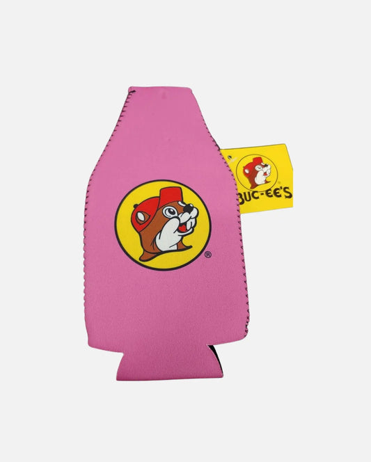 Buc-ee's Pink Bottle Koozies - Beverage Insulator, beaver logo 12 FL. Oz