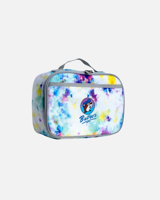 Buc-ee's Rainbow Splash Kids Lunch Box Coolers 5" x 7" x 4", beaver logo and text "Buc-ee's"