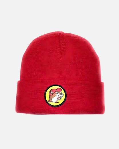 Buc-ee's Red Beanie, signature beaver logo