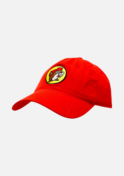 Buc-ee's Red Baseball Cap, beaver logo