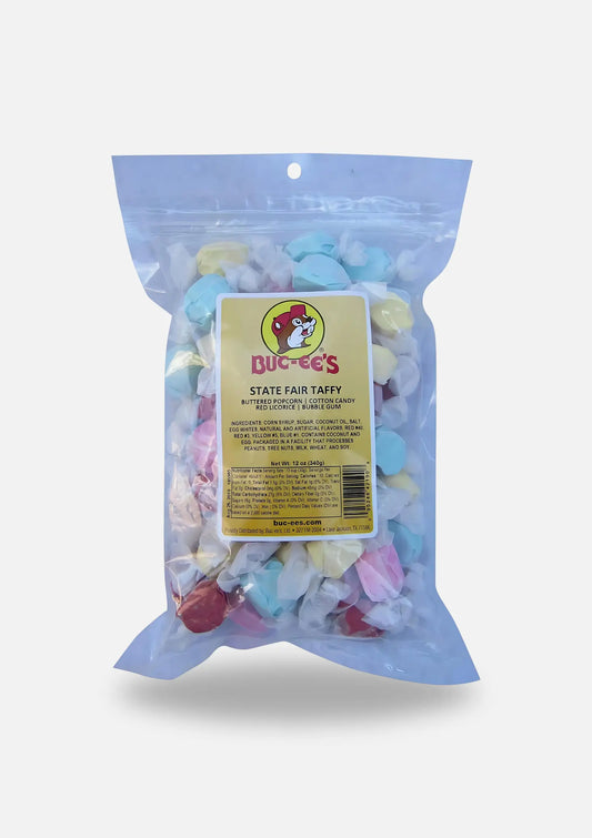 Buc-ee's State Fair Salt Water Taffy 12oz resealable bag