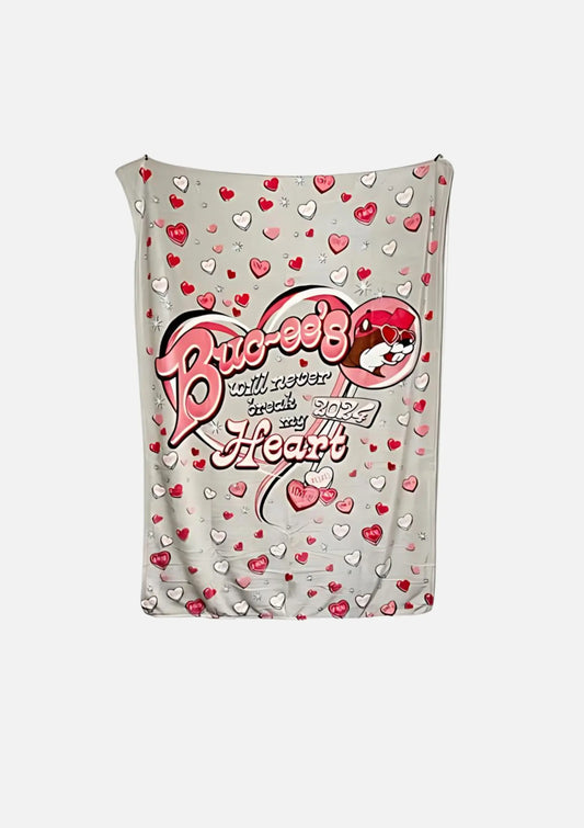 Buc-ee's will never break my Heart 2024 Blanket - Soft & Comfy 50" by 70", Valentine's day themed, hearts design