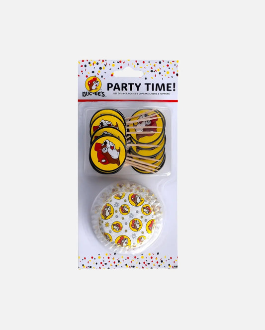 Buc-ee's Party Time! White Cupcake Liners & Toppers - 24 Count