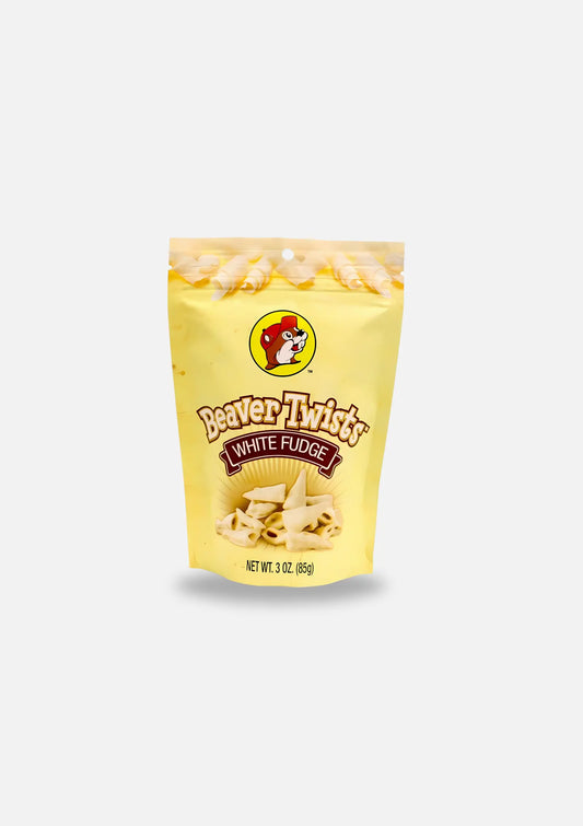 Buc-ee's White Fudge Beaver Twists 3oz - Pack of 2