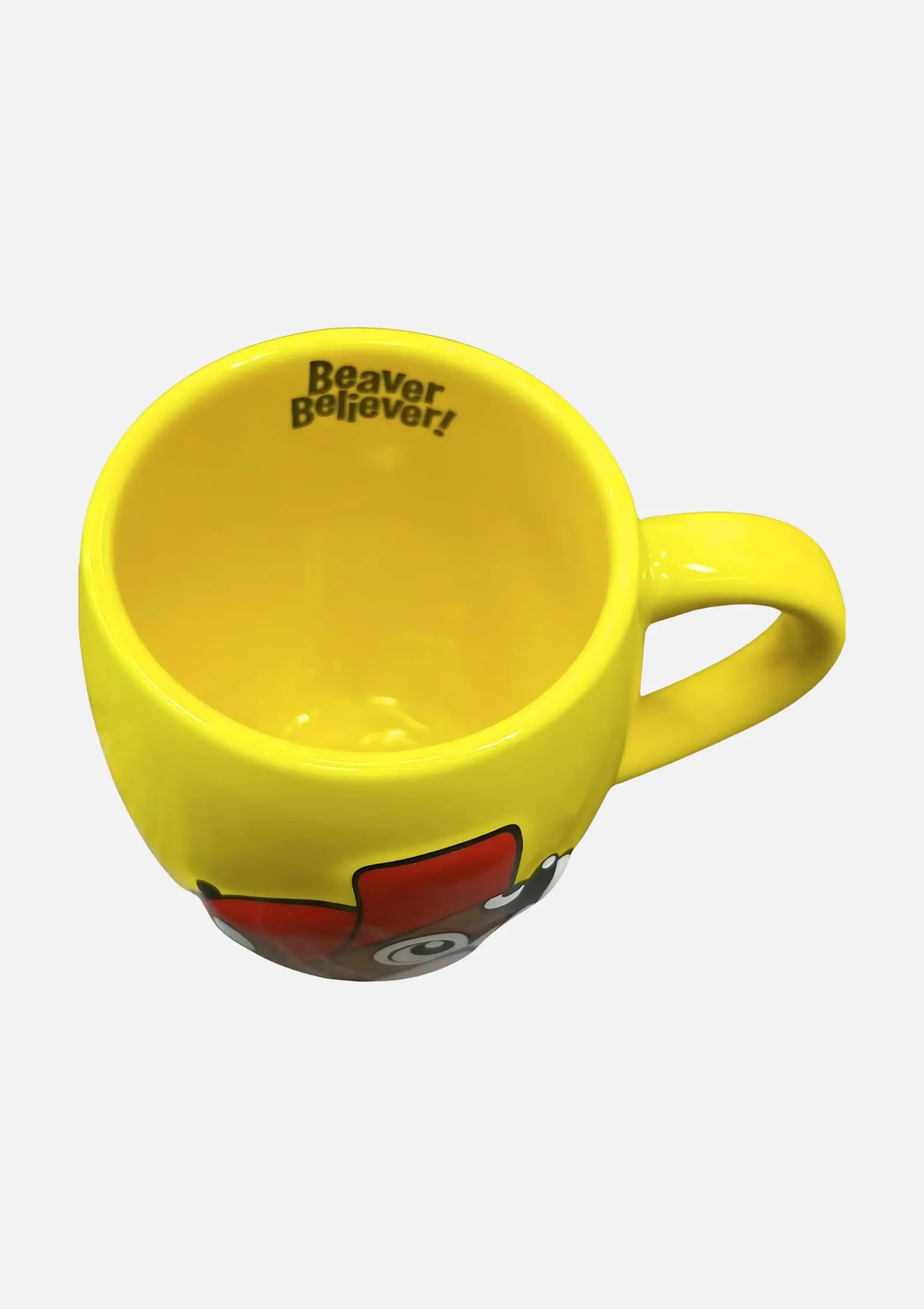 Buc-ee's Yellow Beaver Believer Coffee Mug top view