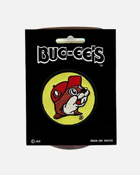 Buc-ee's Yellow Embroidered Bucky the Beaver Iron-on Patch