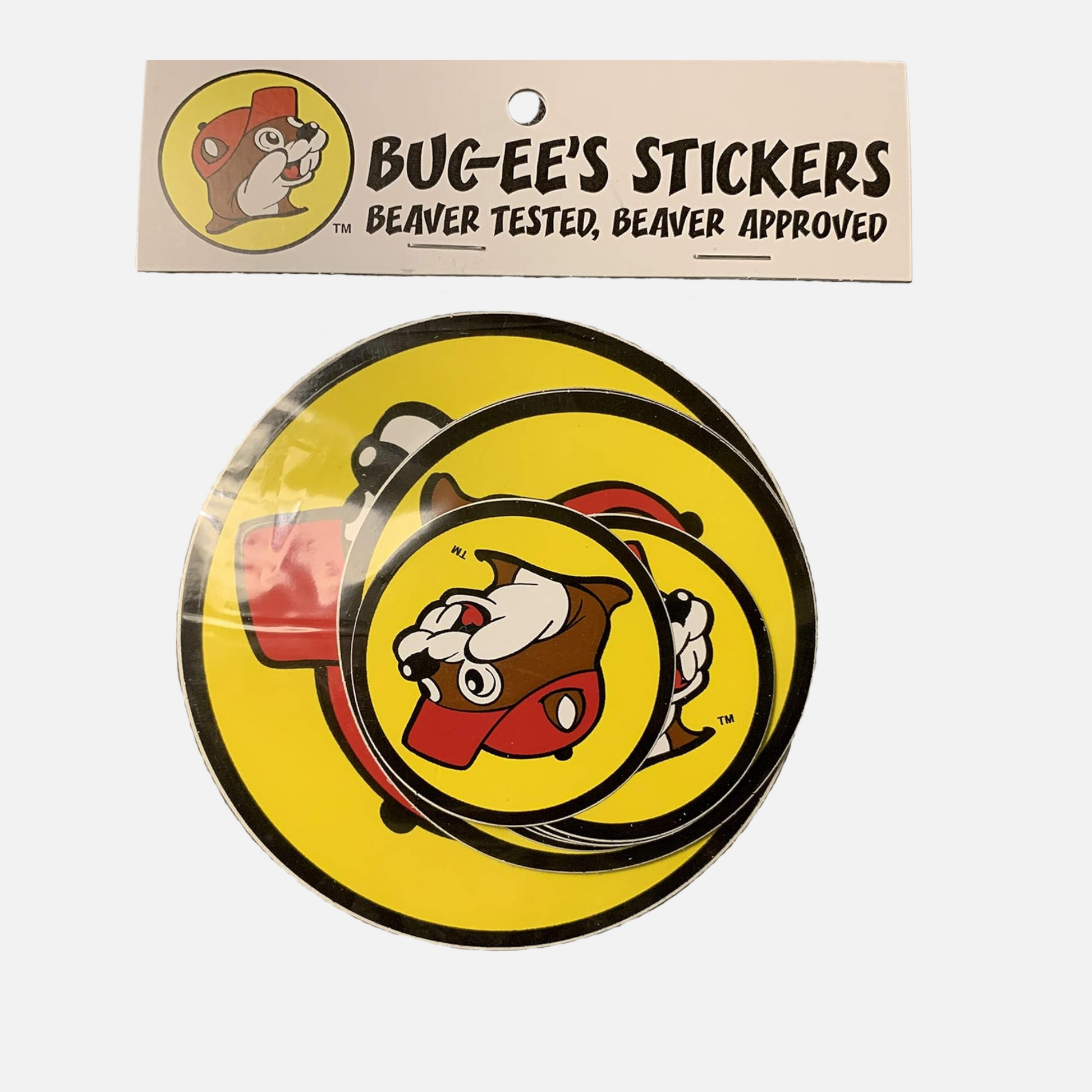 Buc-ee's Beaver Yellow Stickers Pack