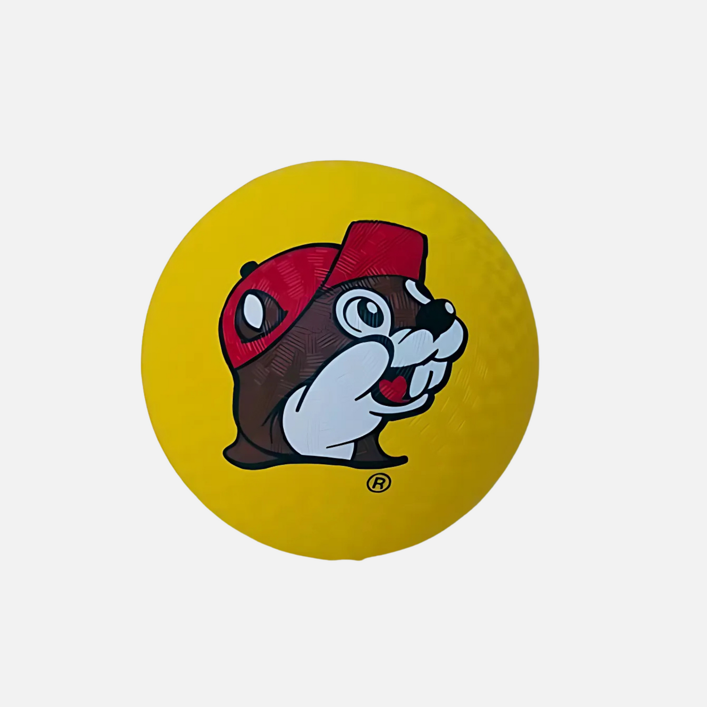 Buc-ee's Yellow Rubber Dodgeball 8"