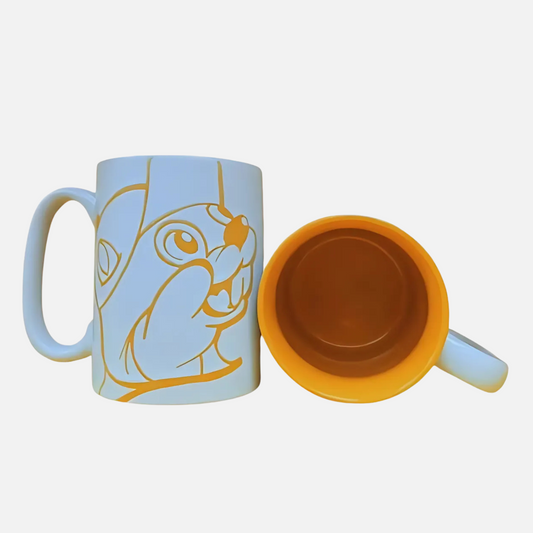 Buc-ee's Yellow Beaver Etched Coffee Mug